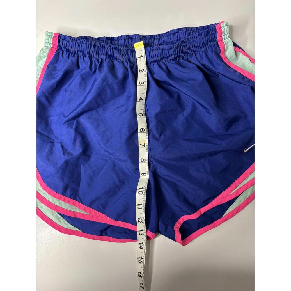 NIKE Dri-Fit TEMPO Royal Blue/Pink/Grey Athletic Lined Running Shorts Womens MD - Picture 5 of 5